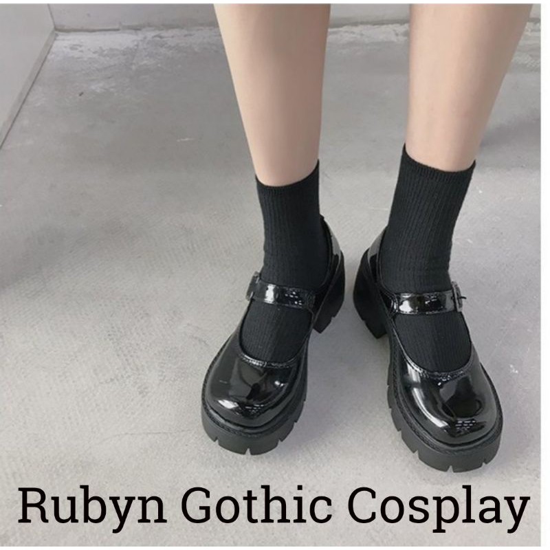 [CÓ SẴN]  Giày Lolita Oxford đế cao cosplay học sinh Nhật Bản ( BÓNG VÀ NHÁM )