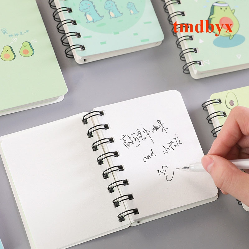 Set 5 Sổ Tay Mini Khổ A7 Hình Quả Bơ Dễ Thương Dùng Cho Học Sinh/Văn Phòng 80 Tờ