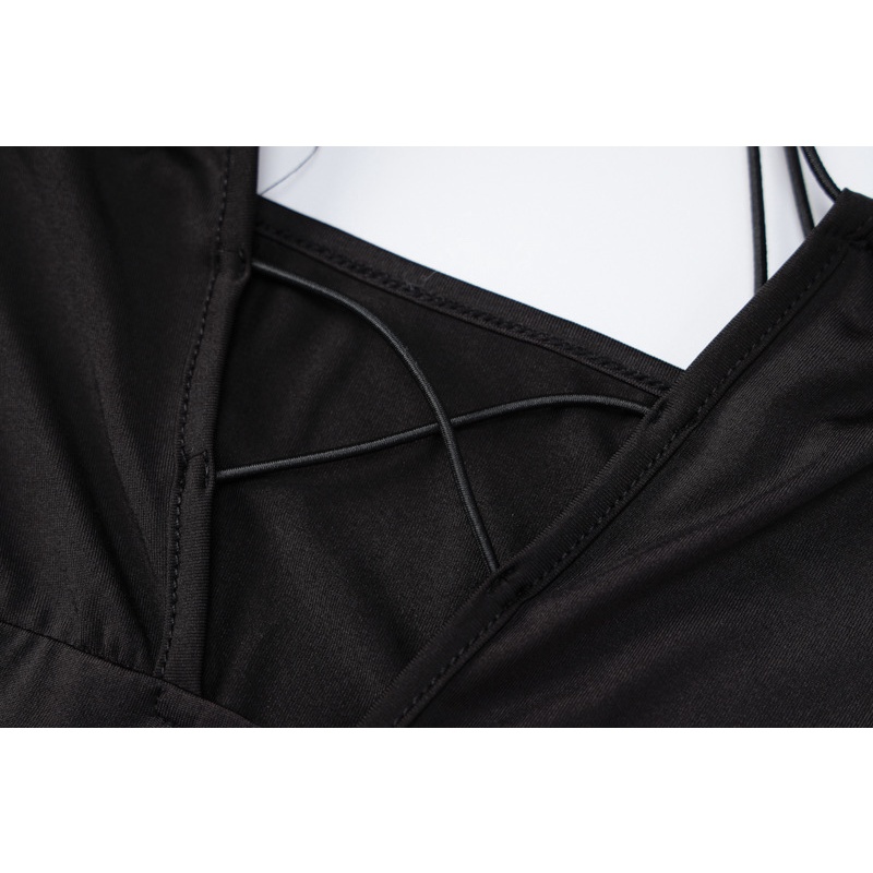 Đầm DUNEA dài tay phối lưới hở lưng thiết kế quyến rũ thời trang cho nữ