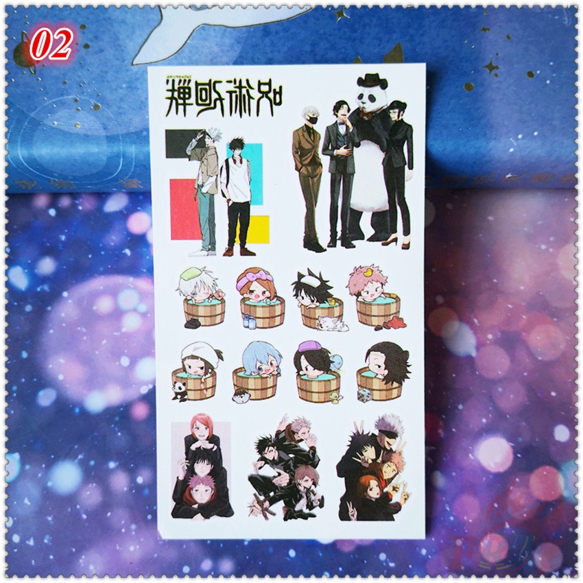 Tờ hình xăm dán tạm thời mini họa tiết Jujutsu Kaisen Anime chống thấm nước độc đáo