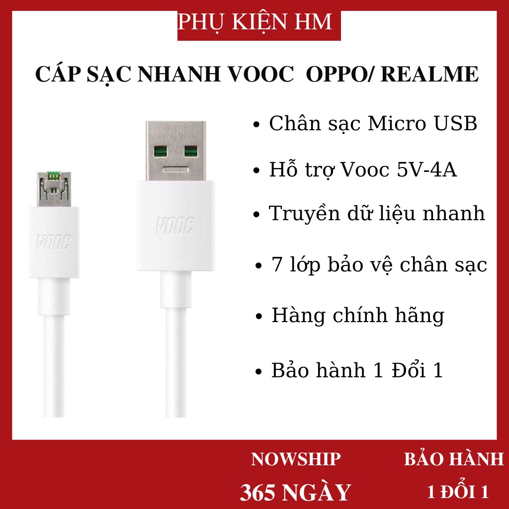 DÂY SẠC NHANH OP-PO / REAL-ME 1 ĐỔI 1