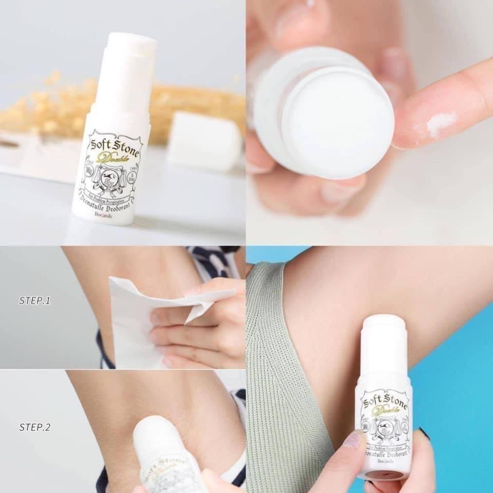 Lăn nách đá khoáng Soft Stone Crystal chai 20g nội địa Nhật Bản