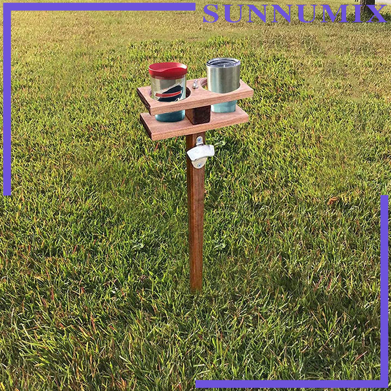 [SUNNIMIX]Portable Wine Table Compact BBQ Beach Party Camping Beer Cups Bottles Holder