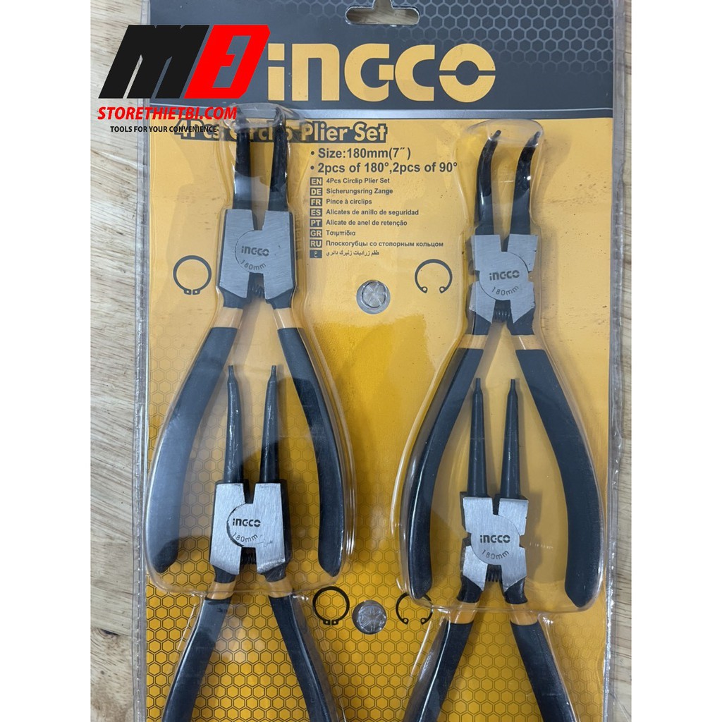 Bộ 4 kềm mở phe 7&quot;/180mm HCCPS01180 NGCO