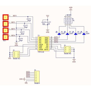Cảm ứng điện dung TTP224 (bàn phím)