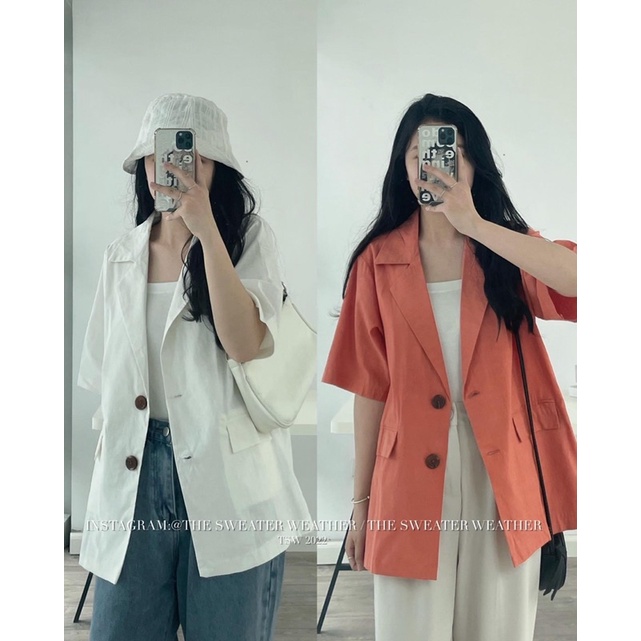 Áo vest đũi linen cộc tay oversize the.sweaterweather TSW (ảnh thật) | BigBuy360 - bigbuy360.vn