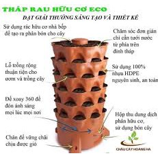 Tháp trồng rau sạch 360 độ (tháp trồng rau thông minh và tiện ích.)