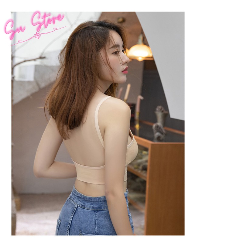 Áo Lót Nữ 2 Dây Cotton Sexy, Áo Bra Hở Lưng Thun Nữ [Mút Có Thể Tháo Rời] - 367 | BigBuy360 - bigbuy360.vn