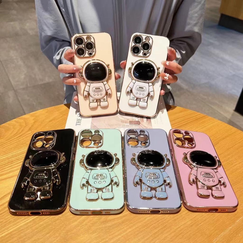 Ốp Điện Thoại Có Giá Đỡ Hình Phi Hành Gia Cho iPhone 11 Pro MAX XS MAX XR XS X 8 7 6S 6 Plus SE2020
