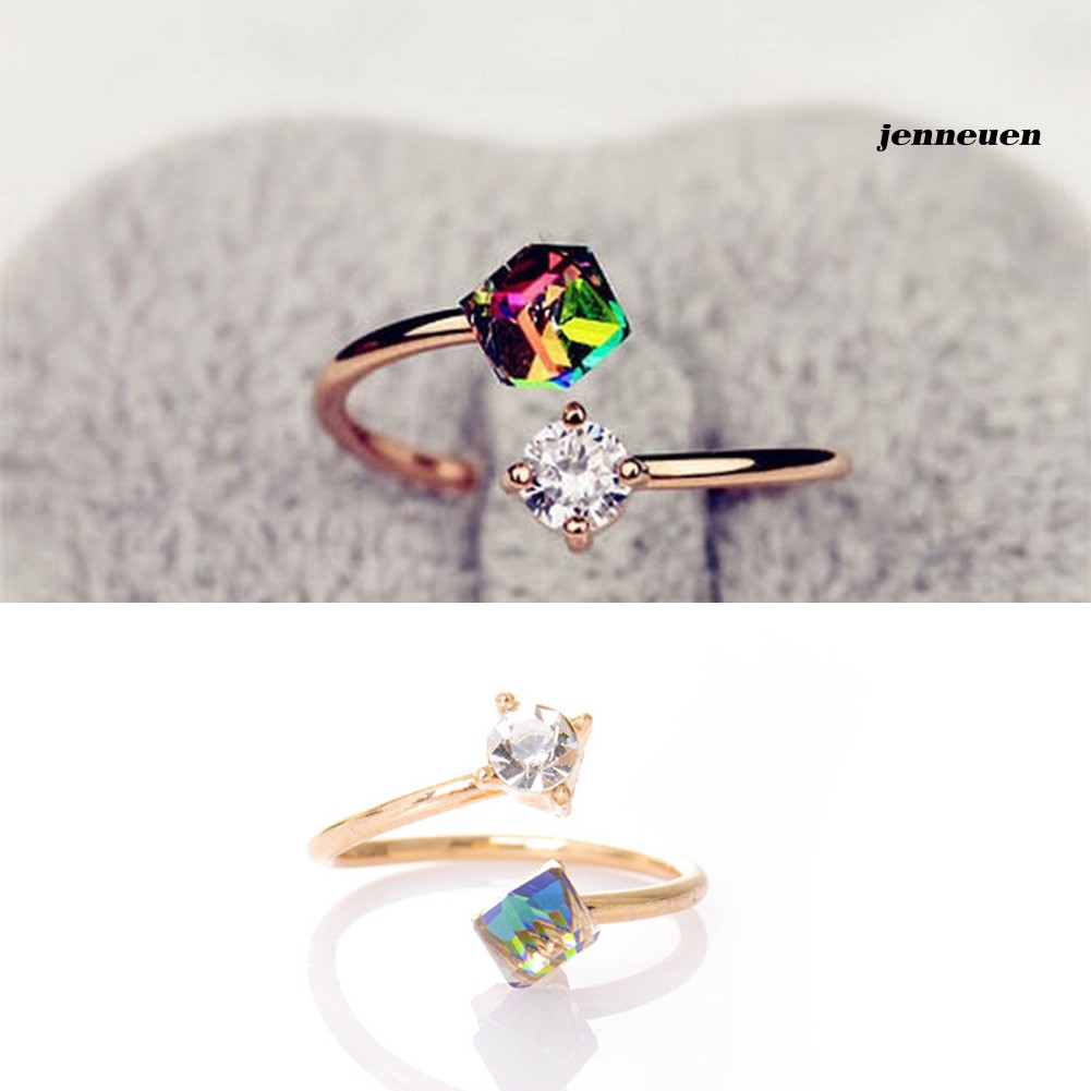 Nhẫn Đính Hôn Đính Đá Nhiều Màu Sắc Thời Trang Dành Cho Nữ