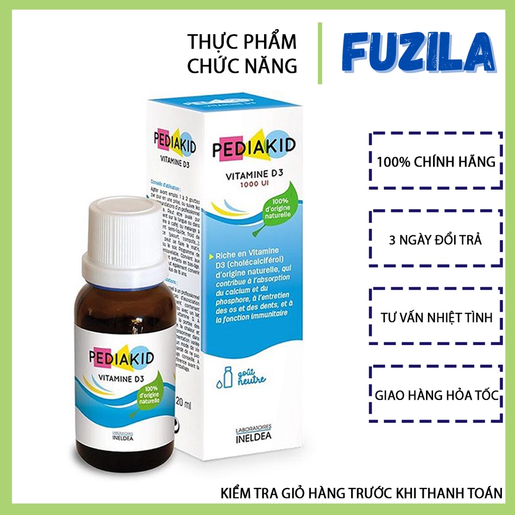 Siro Pediakid Vitamin D3 ⚡Chính Hãng⚡ 20ml - Bổ sung Vitamin D cho trẻ Minh Khang Pharmacy