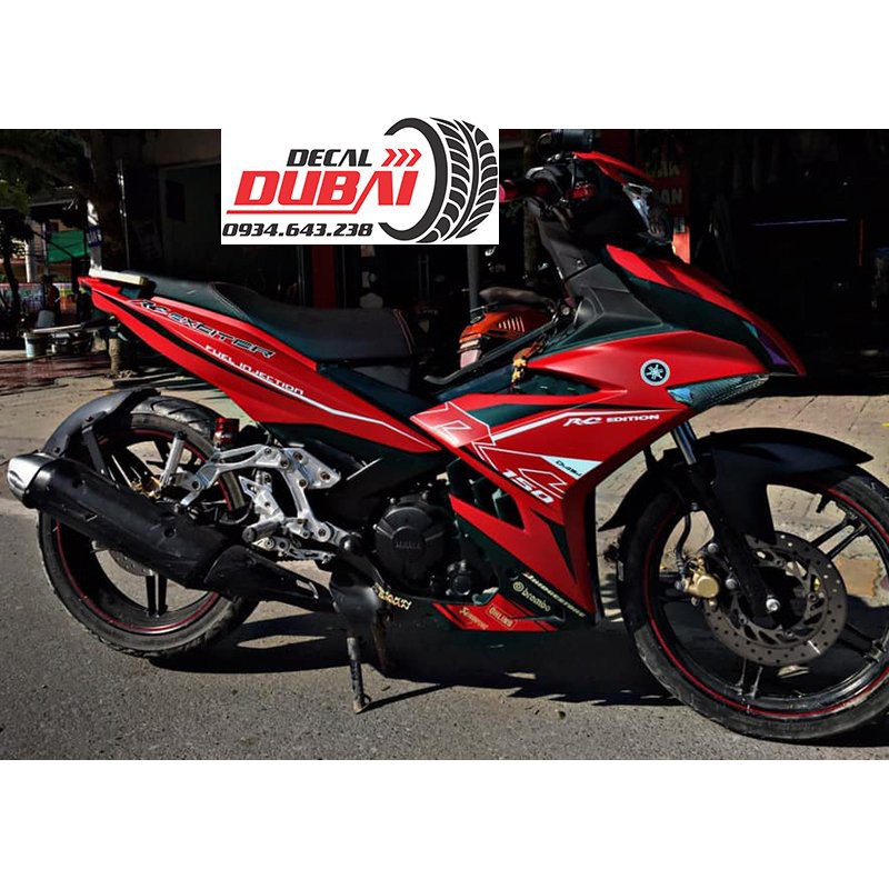 Tem Trùm Exciter 150 Đỏ Nhám RC