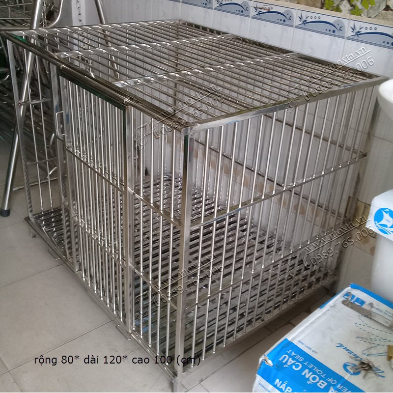 Chuồng nuôi chó, lồng chó inox các loại nuôi chó từ 10kg đến 30 kg