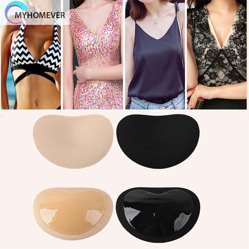 Bộ 2 miếng đệm độn áo ngực bikini bằng silicone xốp dày hỗ trợ nâng ngực tiện lợi