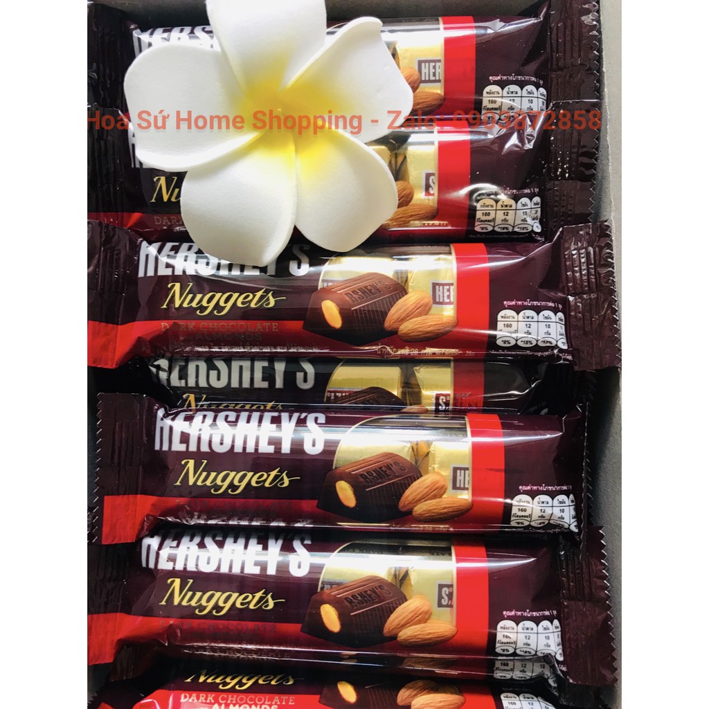 CHOCOLATE ĐEN HERSHEY’S NUGGETS VỚI HẠNH NHÂN 28 GRAM