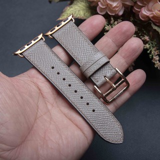 Dây Da Apple Watch - Da Epsom Xám Nhạt