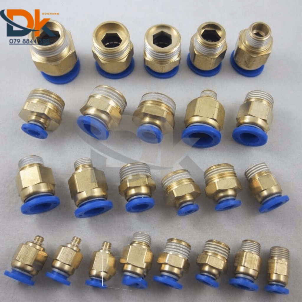 Đầu nối khí nén ren ngoài PC