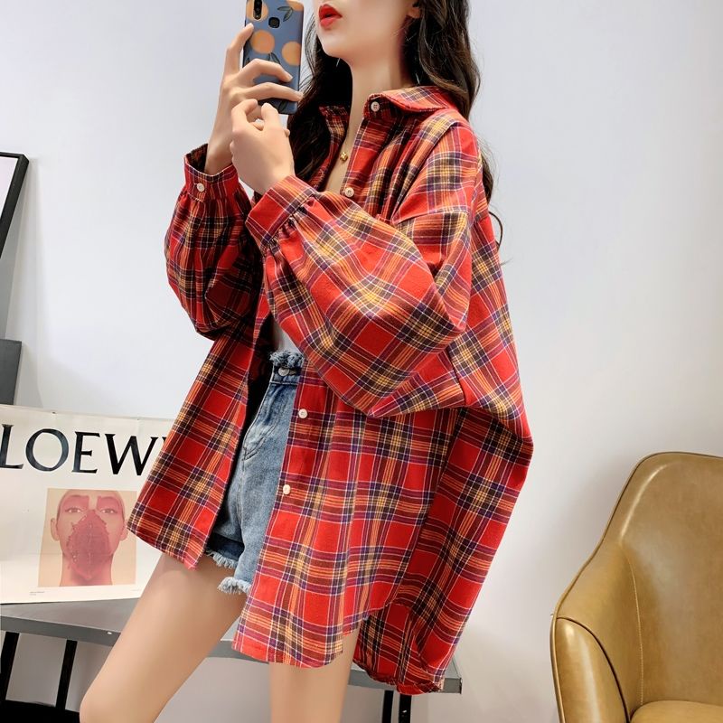 [Mã FAMARAL2 giảm 10K đơn 50K] Áo Khoác Sơ Mi Flannel KẺ CARO Dài Tay Nhiều Màu