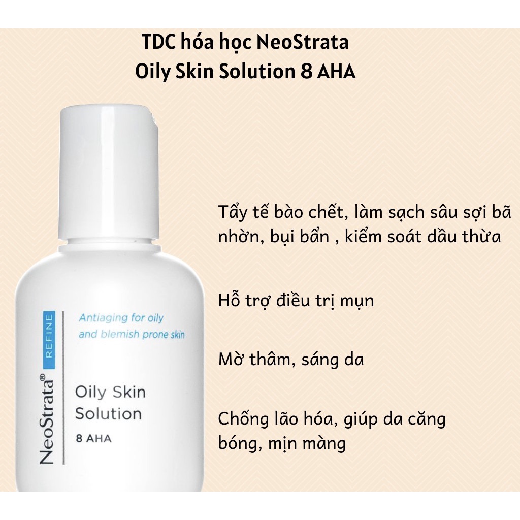 [CÓ TEM CHÍNH HÃNG] Neostrata Clarify Oily Skin Solution AHA 8% - Toner Làm Căng Lỗ Chân Lông, Mềm Da