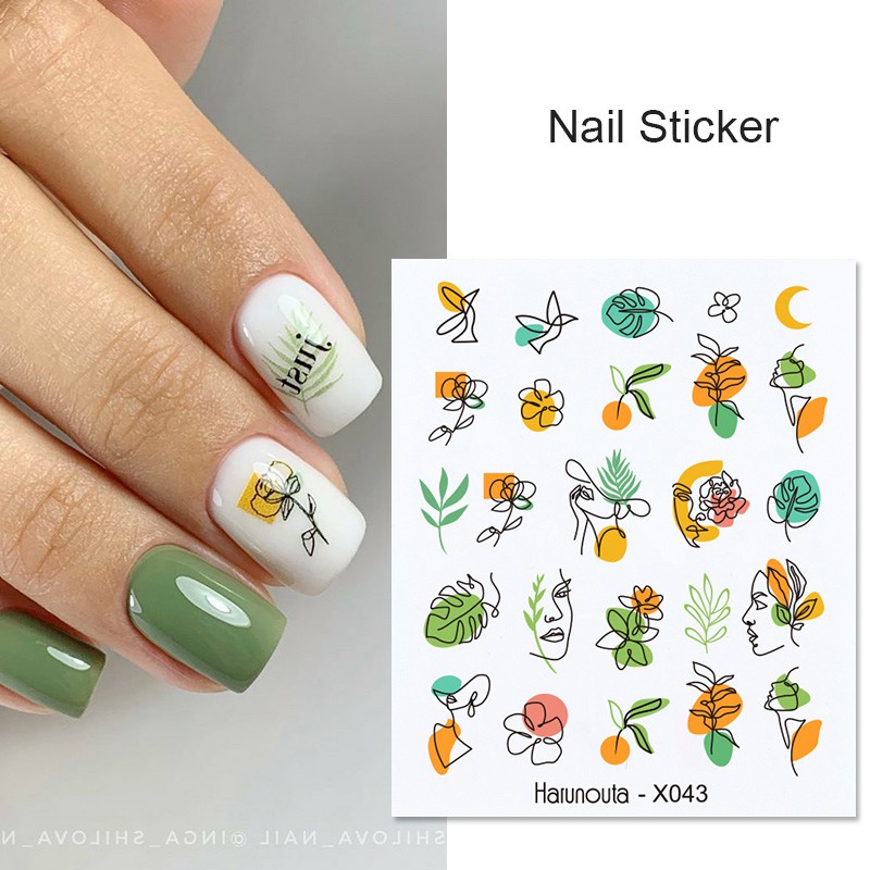 Miếng nhãn dán trang trí móng tay BORN PRETTY họa tiết hoa sáng tạo