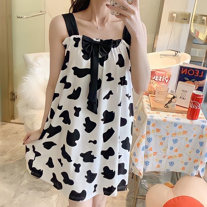 Váy Ngủ Mùa Hè Hoạ Tiết Ngọt Ngào Dễ Thương