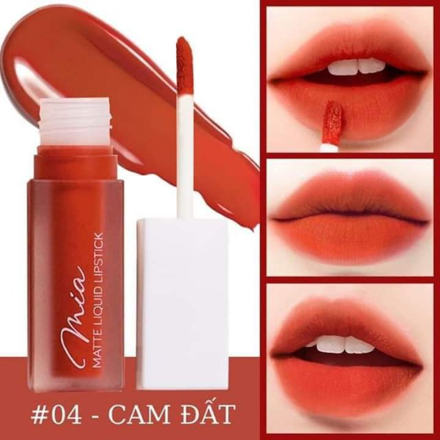 SON MIA- MATTE LIQUID LIPSTICK+ PHIẾU BẢO HÀNH CHÍNH HÃNG FULL BOX KÈM BẢNG MÀU