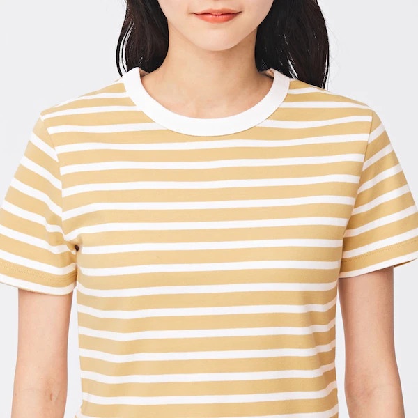 Áo croptop kẻ sọc nữ Gu tag Nhật, trẻ trung, thoáng mát