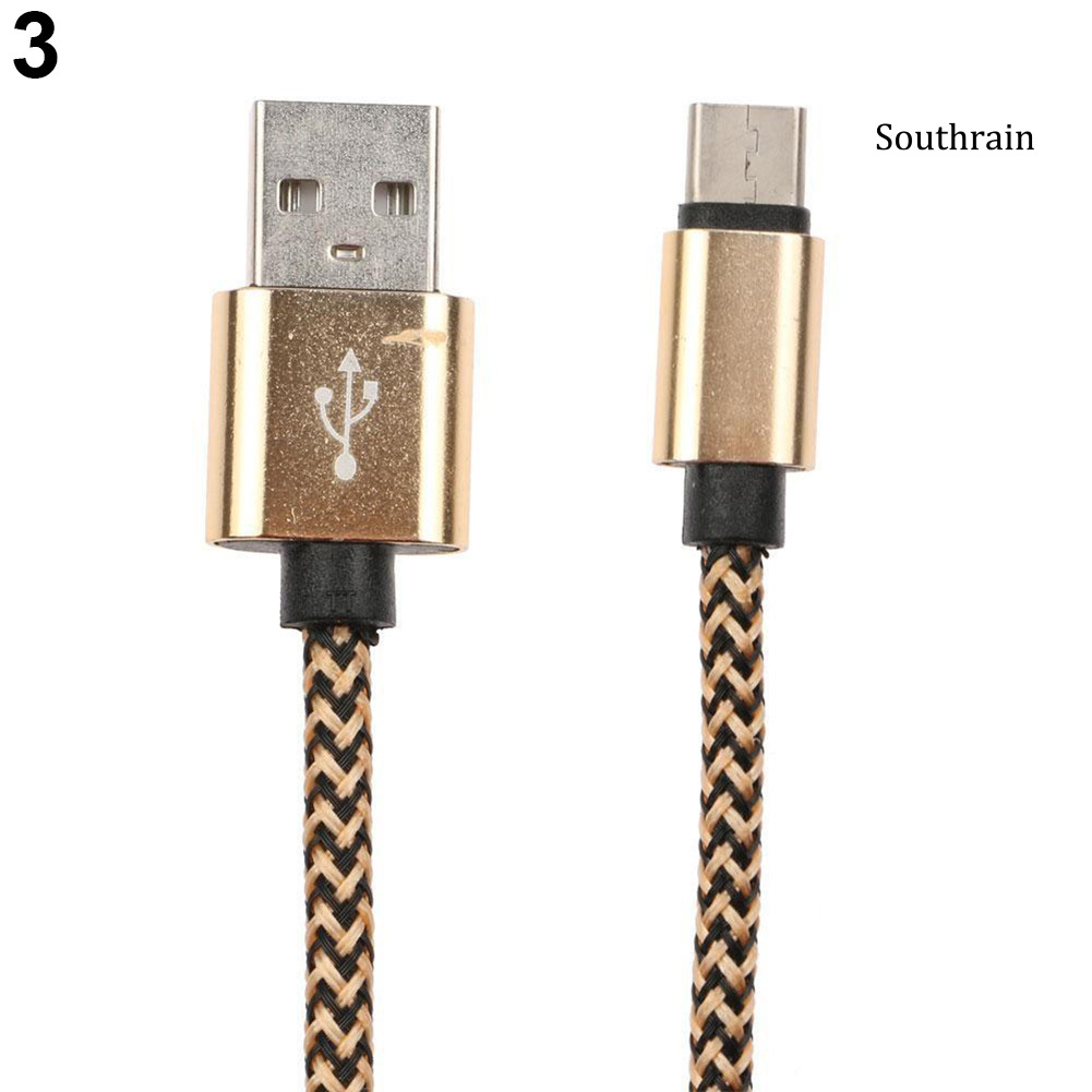 Southrain USB 3.1 Type-C Fast Data Sync Charging Nylon Braided Cable Cord for Huawei P9