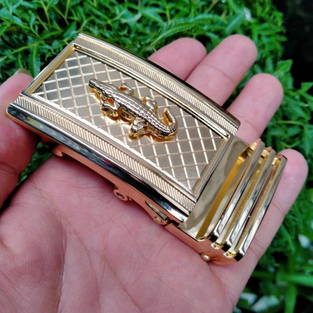 ✅Hàng Xịn✅ Mặt Khóa Cá Sấu Thắt Lưng Nam - Khóa Chống Gỉ Dùng Cho Thắt Lưng Da Có Rãnh Ở Giữa