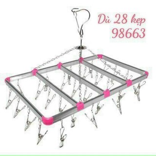Móc chùm phơi quần áo trẻ em(28 kẹp