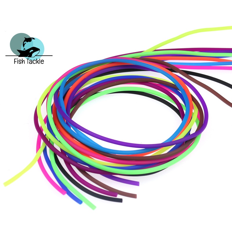 Túi 4m Ống Silicon Mỏng Co Giãn Mềm Bọc Dây Câu Cá Nymph Worm