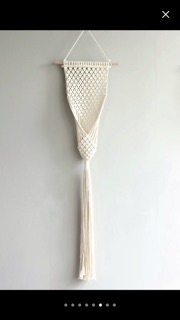 Rèm Macrame treo chậu hoa lên tường