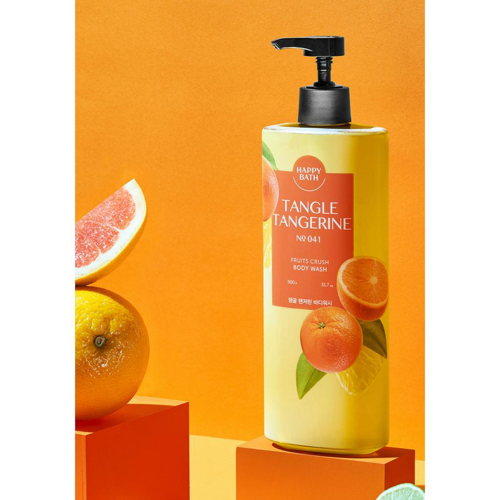 Sữa tắm MỚI Happy Bath Fruits Csush Body Wash dành cho da mụn 900g