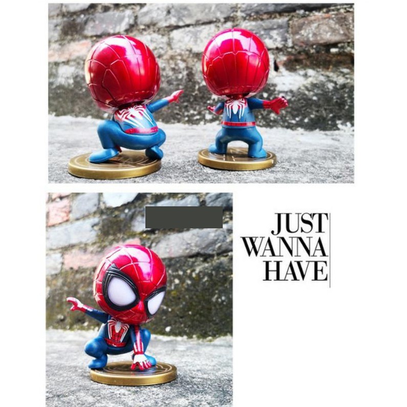 Bộ 5 Mô hình đồ chơi Spider man người nhện chibi cosbaby cao khoảng 10cm