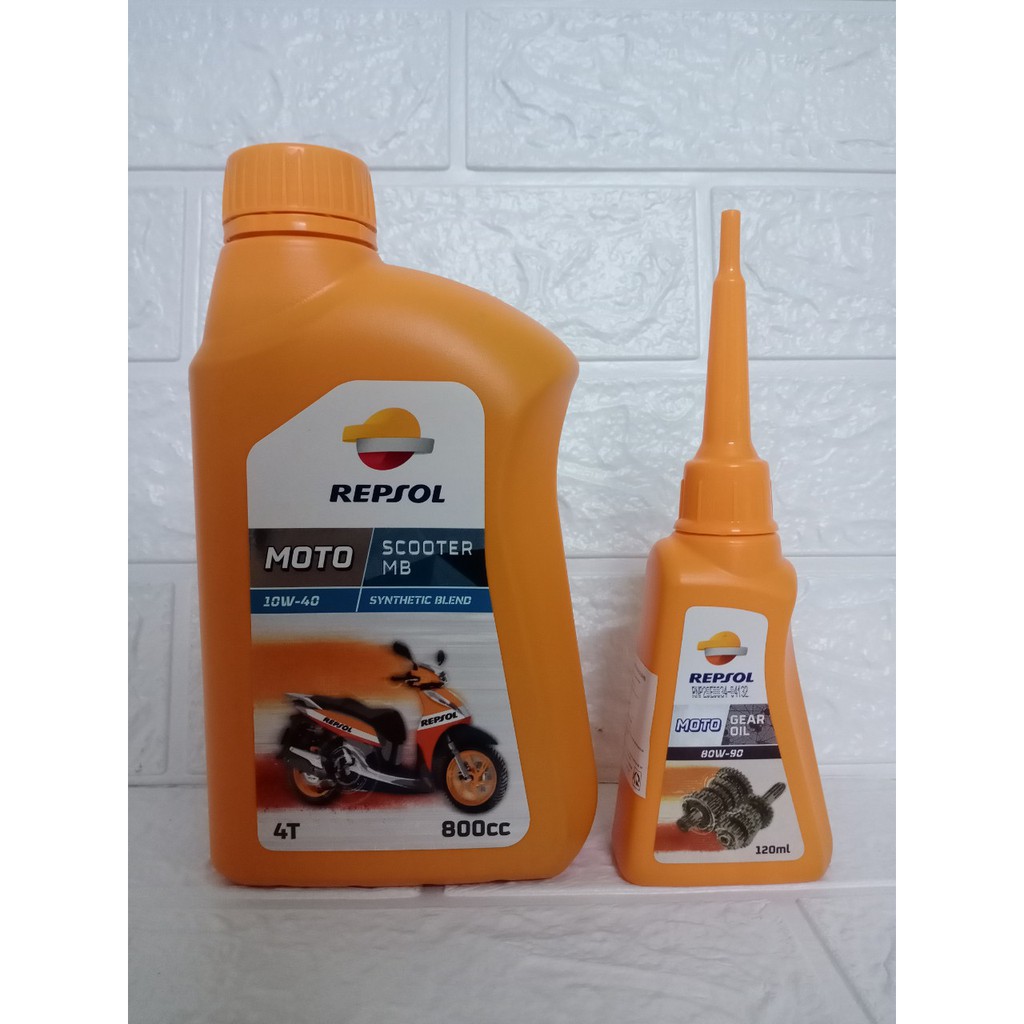 COMBO BẢO DƯỠNG XE TAY GA CAO CẤP NHỚT Repsol moto Scooter MB 4T 10w40 Nhập Khẩu Châu Âu