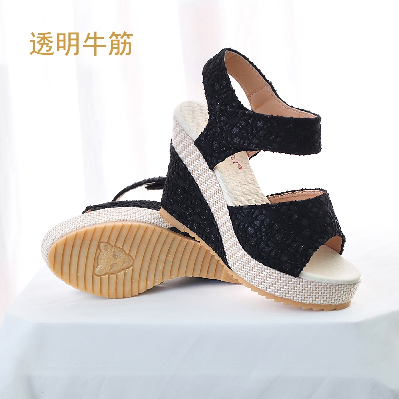 Sandal Cao Gót Mùa Hè Phong Cách Mới 2021 Đế Xuồng Siêu Cao Hở Ngón Chống Nước Dễ Phối Đồ Phong Cách Hàn Quốc Cho Nữ