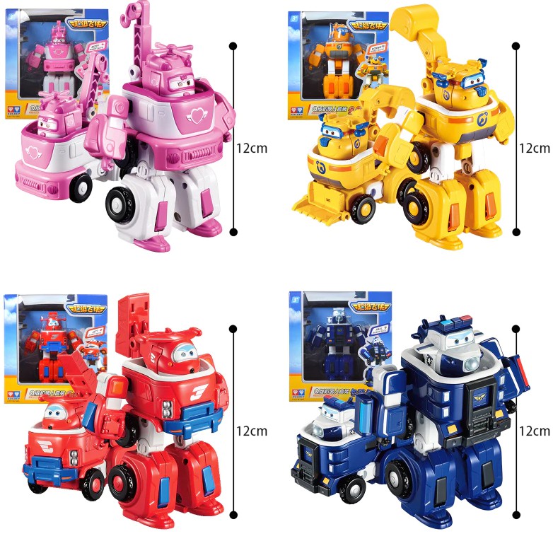 Đồ chơi trẻ em Jett tia chớp máy bay mini đồ chơi super wings đội bay siêu đẳng và robot cỡ nhỏ