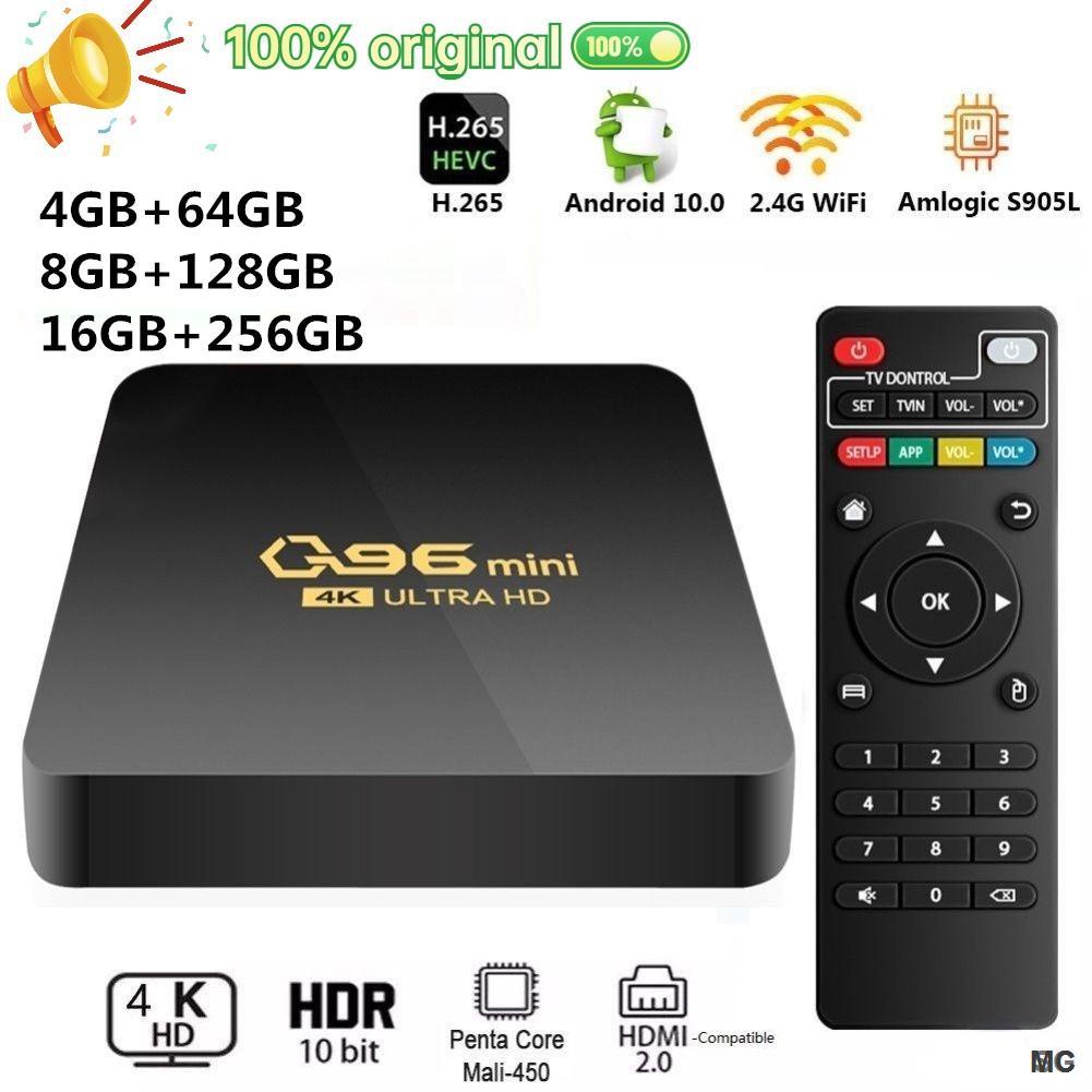 TV box Q96 Mini HD 16 + 256gb 4K Ultra WiFi 2.4G Android 10.1