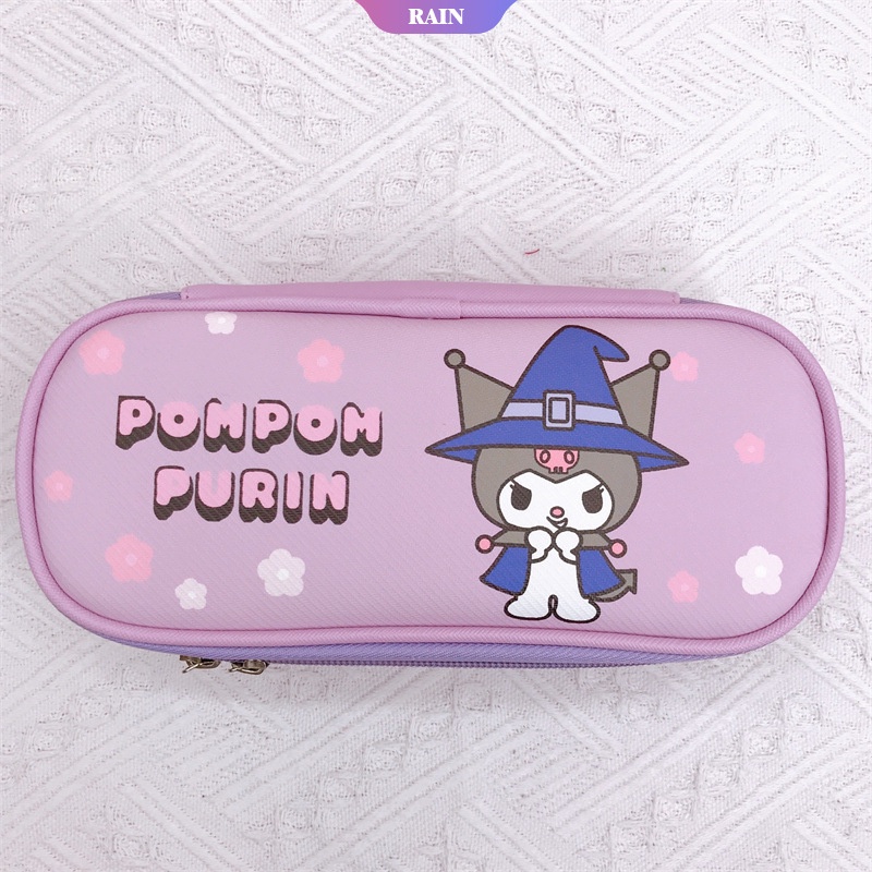 Bóp Viết Da PU Họa Tiết Mèo Hello Kitty Dễ Thương Dung Tích Lớn Tiện Dụng Cho Học Sinh