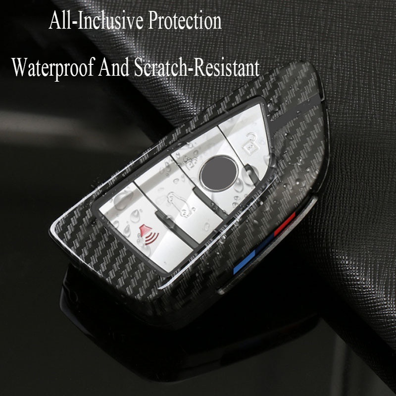 BMW 1 Bộ Vỏ Bọc Chìa Khóa Xe Hơi Bằng Hợp Kim Kẽm Phối Sợi Carbon Cho 1 2 3 5 Series E90 E60 F10 F30 X1 F48 X3 X5 F25