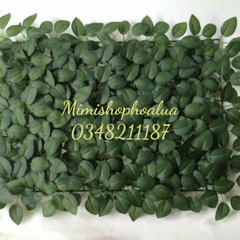 Thảm cỏ nhân tạo - vỉ lá hồng kích thước 40x60cm