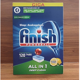 Viên rửa chén Finish ALL in one 120 viên hương chanh - Chính Hãng