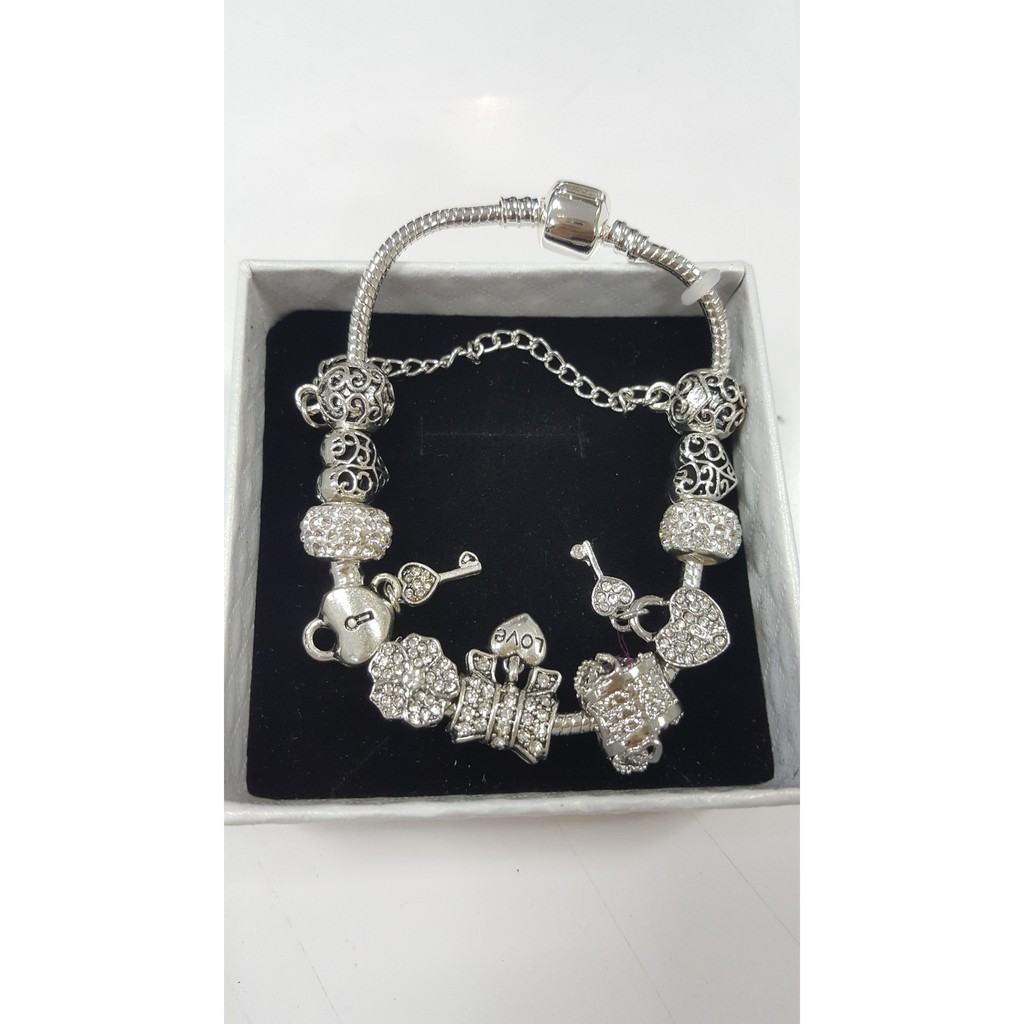 [Hàng Order] Vòng tay charm mạ bạc vòng tay nữ DIY tô điểm hình chìa khóa mã OT06 | BigBuy360 - bigbuy360.vn