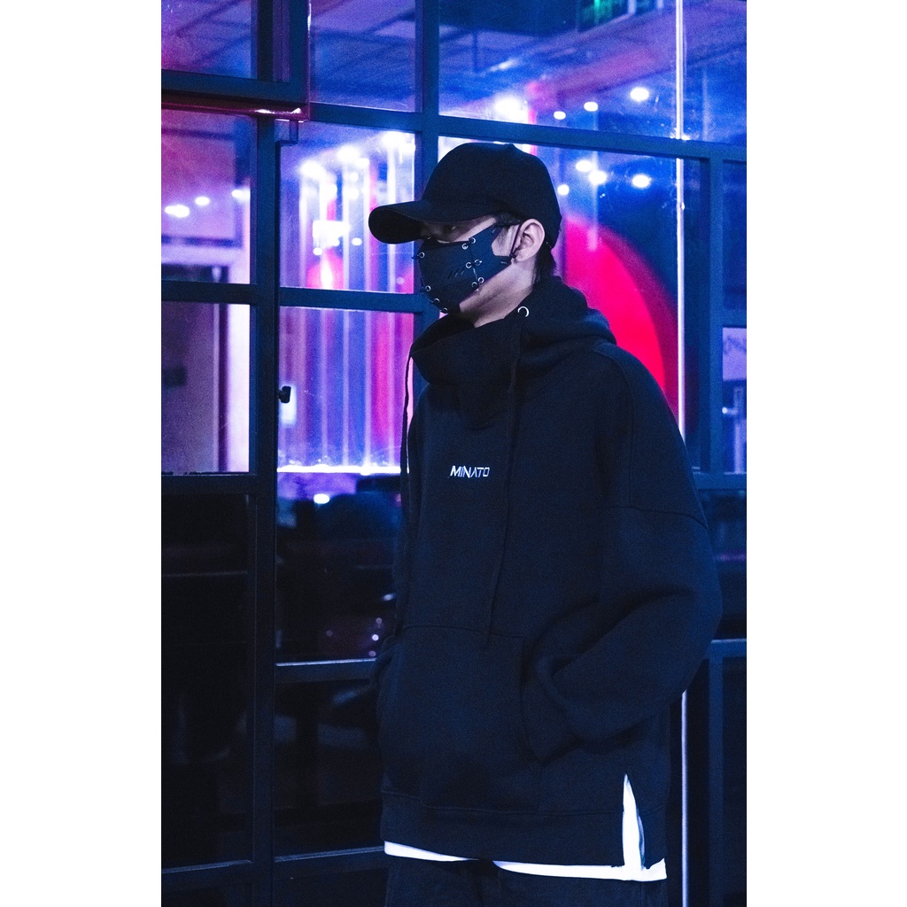 Áo Hoodie Cổ Thêu Minato - Vulcan - Ark One Oversized Nam Nữ