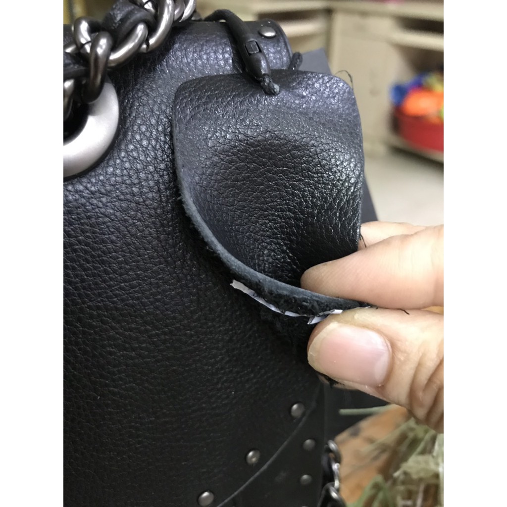 Túi hoa trà da bò đính đinh #hoatra #coach #dathat