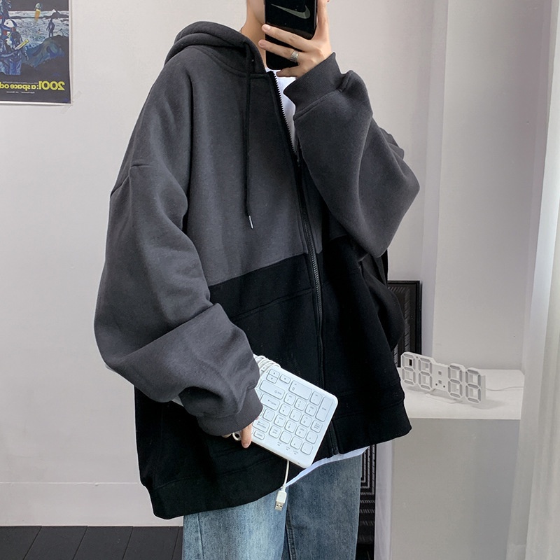 Áo hoodie nam nữ form rộng, áo hoodie zip nam nữ có mũ chất liệu nỉ lót bông dày dặn vào mùa thu đông freeship mã HD6