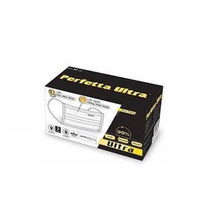 Khẩu trang y tế 4 lớp Perfetta Ultra trắng/xanh