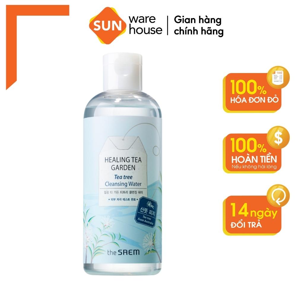 Nước Tẩy Trang Làm Sạch Da Chiết Xuất Từ Tràm Trà The Saem Healing Tea Garden Tea Tree Cleansing Water 300ml
