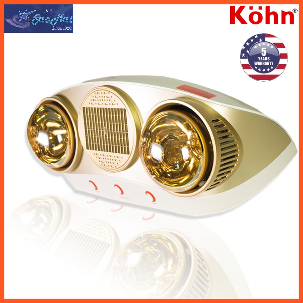 Đèn sưởi nhà tắm Braun Kohn Luxury KU02PG có quạt