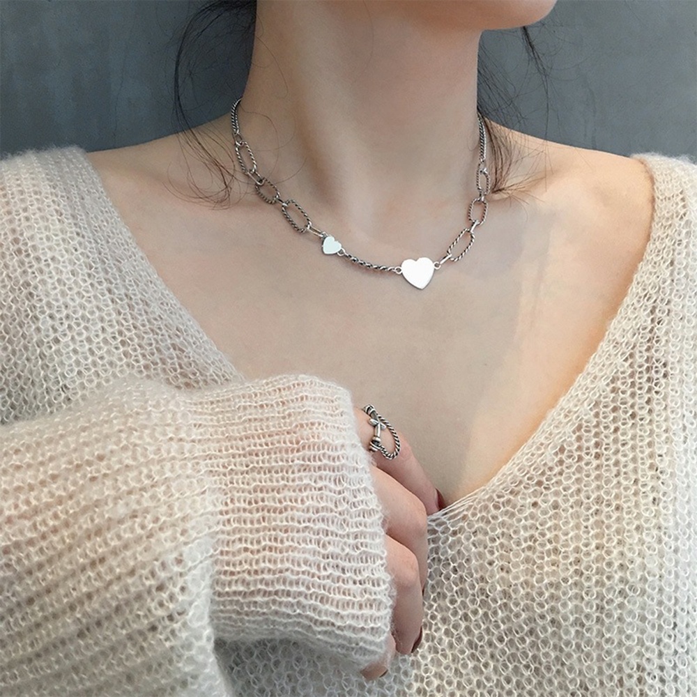 Vòng cổ choker mặt hình trái tim phong cách Hàn Quốc thời trang dành cho nữ